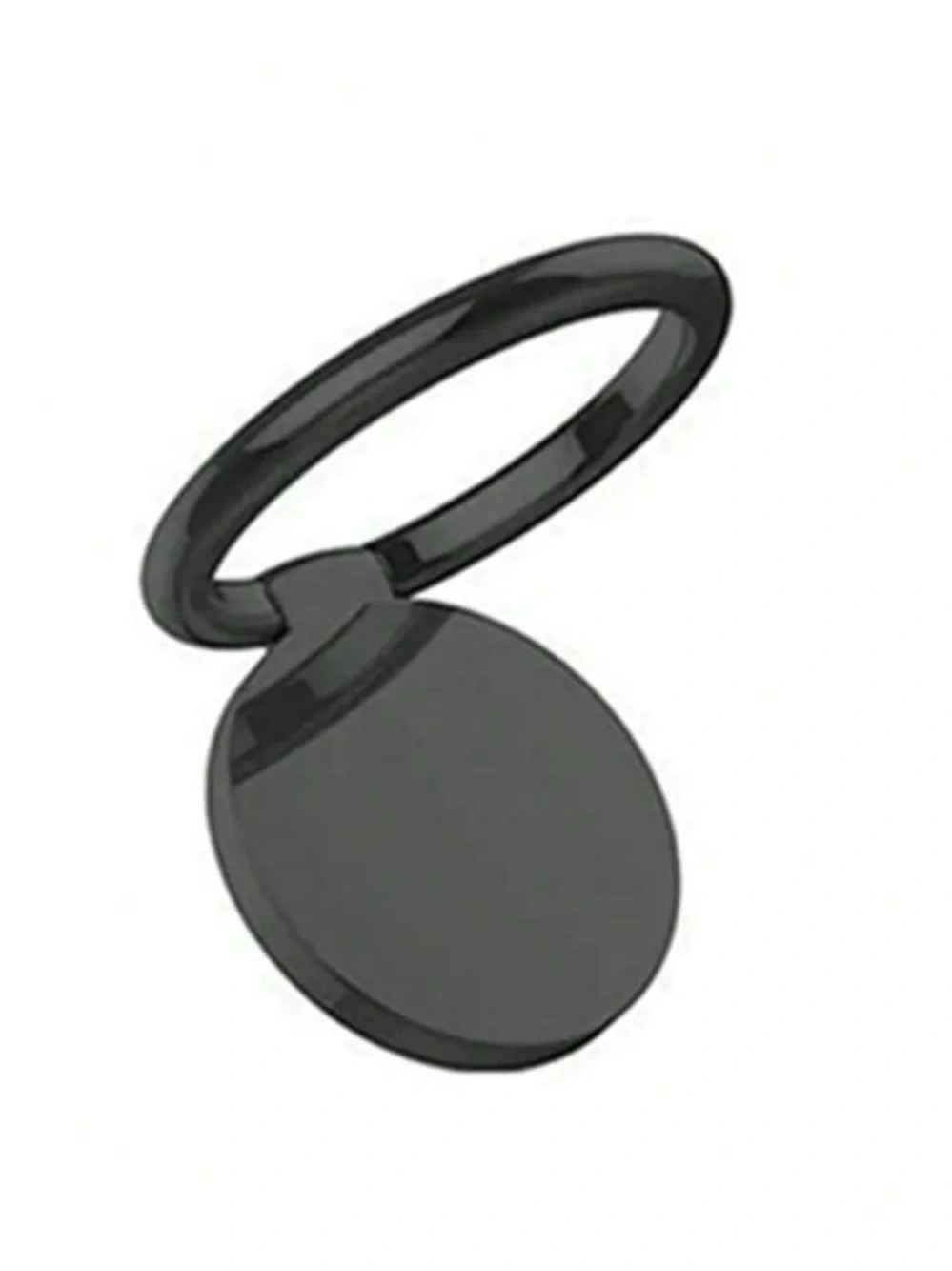 Black Rotating Phone Ring Stand with Kickstand Function